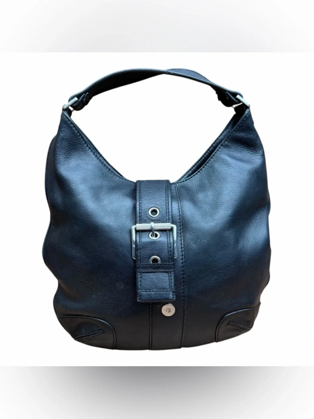 Michael Kors Black Leather Hobo Shoulder Handbag